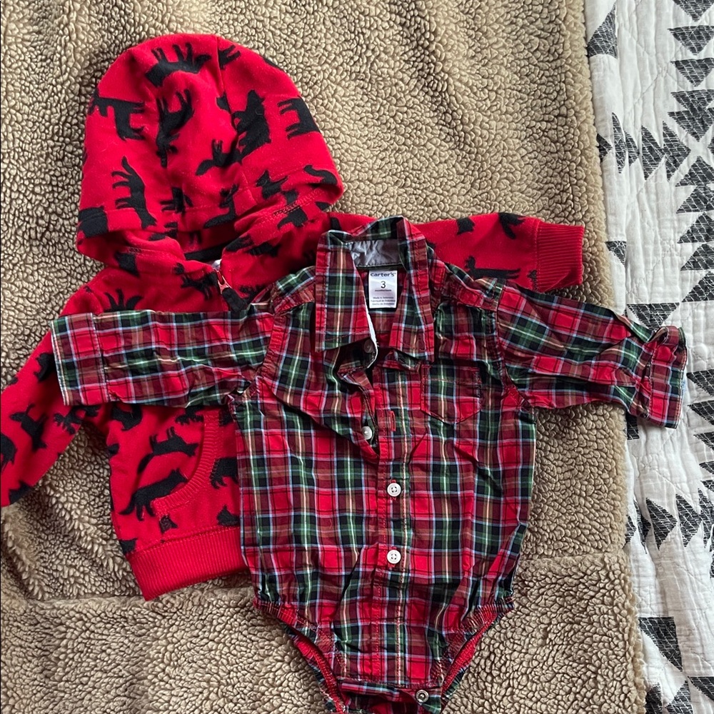 Carter's Red Plaid Button Down Shirt for Kids